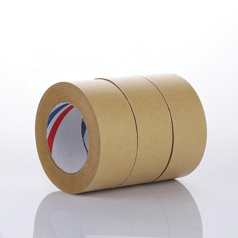 Custom logo fiber reinforced tamper evident kraft paper packing tape