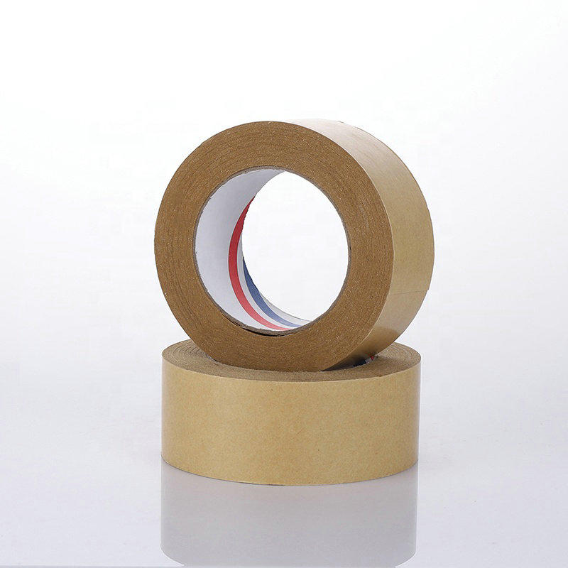Custom logo fiber reinforced tamper evident kraft paper packing tape