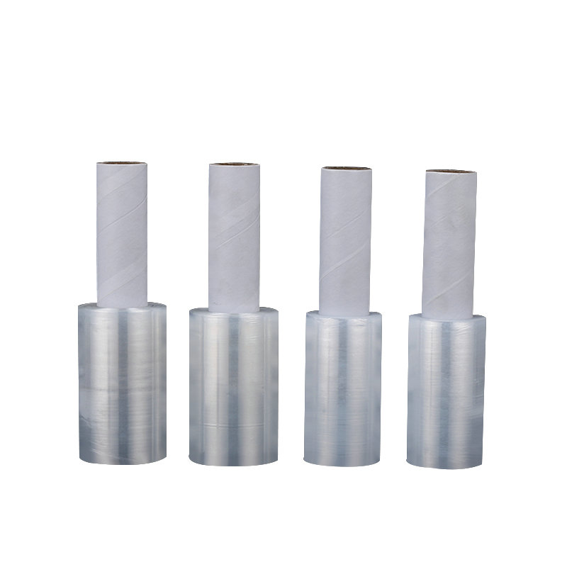 Clear Mini Hand Stretch Film/Stretch Wrap with Rotating Plastic Handle hand stretch film