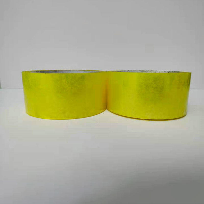 China Top Quality Strong Viscosity Transparent Sticky Yellowish Adhesive BOPP packing tape for carton sealing