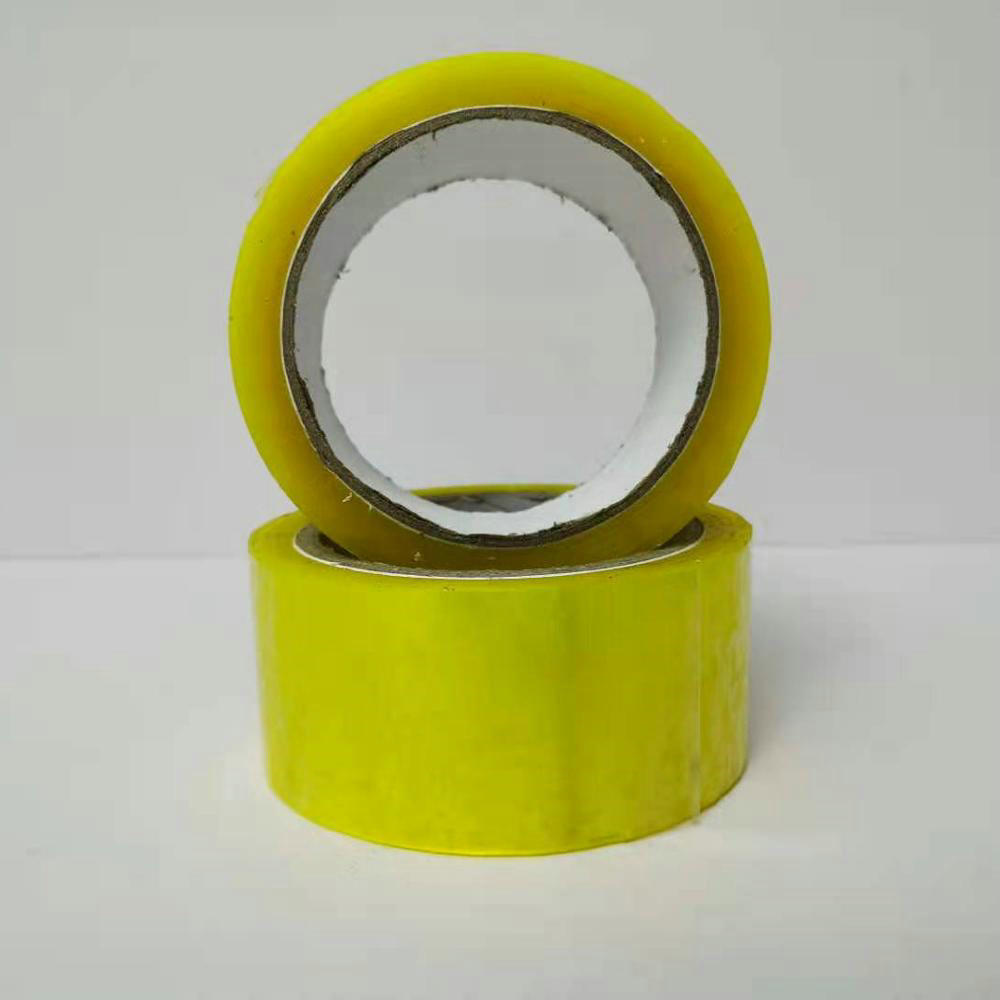 China Top Quality Strong Viscosity Transparent Sticky Yellowish Adhesive BOPP packing tape for carton sealing